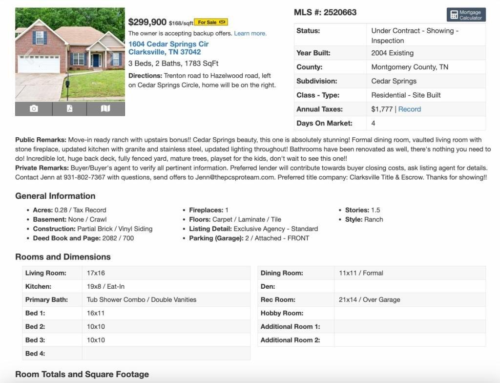 Cedar Springs Cir, Clarksville, TN 37042